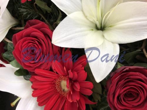 Biedermeier - Lilien/Rosen/Gerbera 